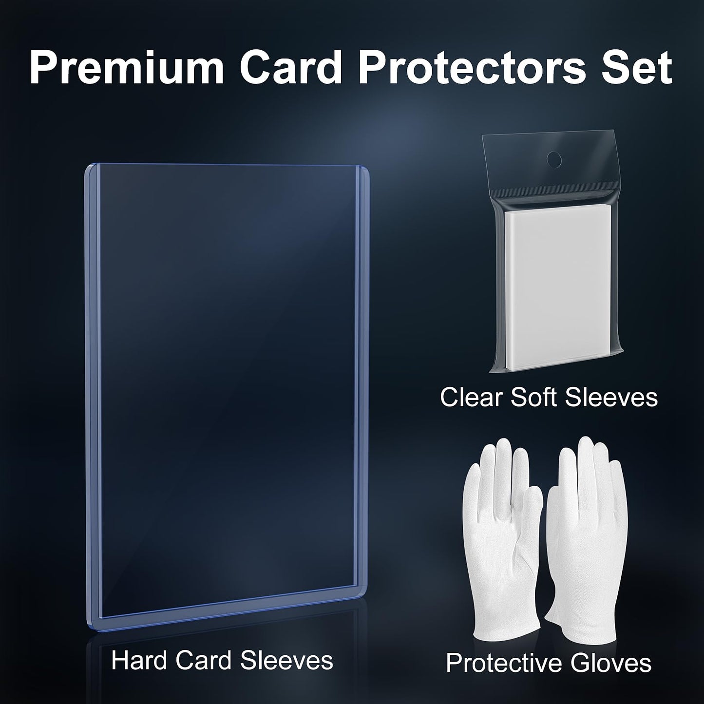 25 Count 55pt Top Loaders for Cards, 3"x4" Thick Toploaders with Soft Thick Card Sleeves for Baseball, Basketball, Football Cards
