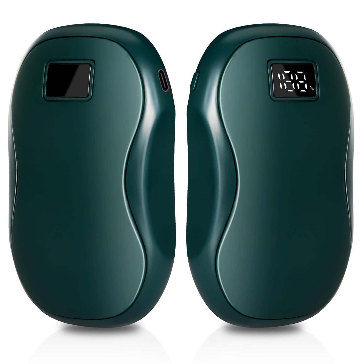Hand Warmers Rechargeable 2-Pack – AI Electric Pocket Heaters, Fast 131 °F Heat, 18-Hour Warmth, 3-Level Settings, UL-Certified, Ideal for Golf, Raynaud’s, Camping & Gifts for Men & Women Green