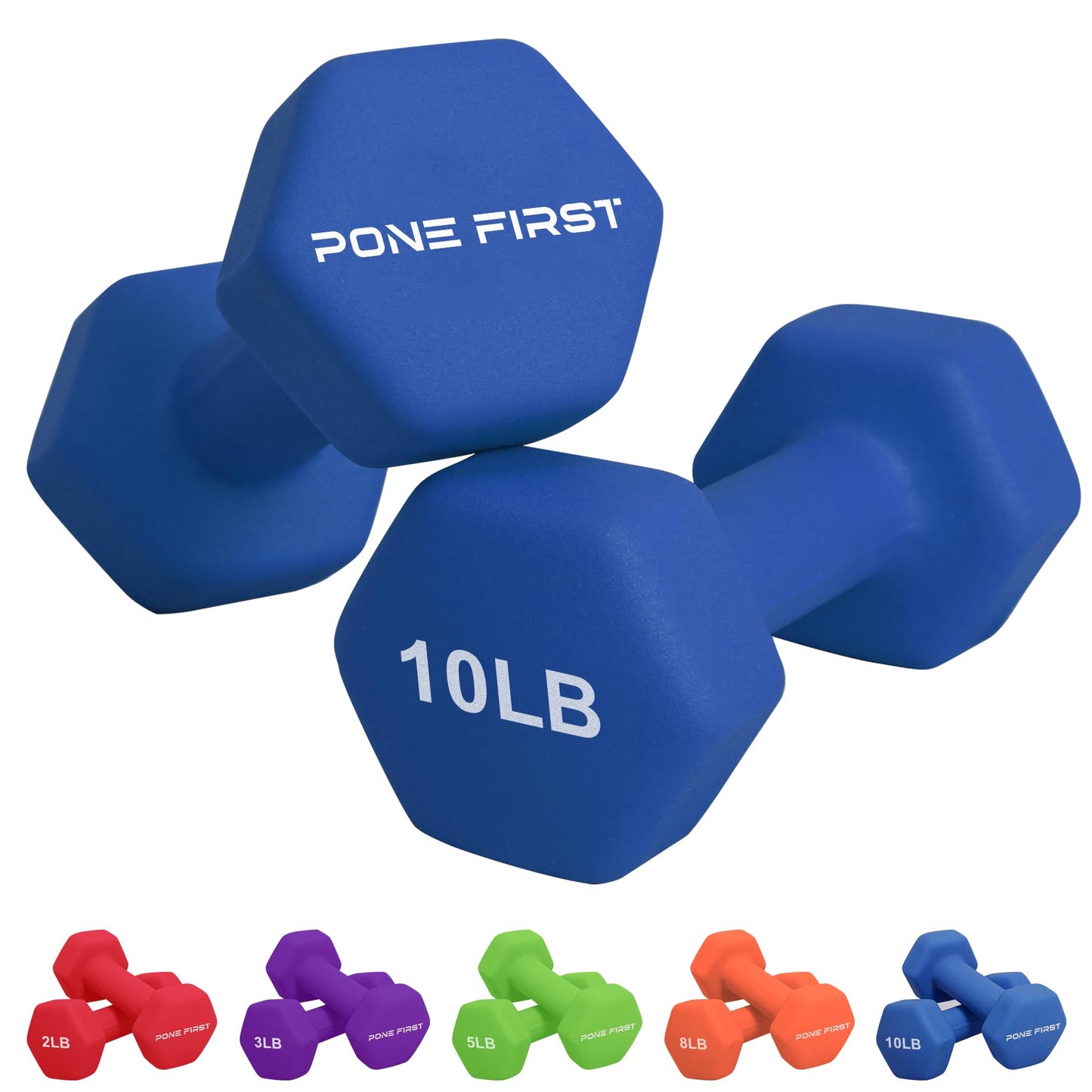 Dumbbell Hand Weight Pairs – Neoprene Dumbbell Exercise & Fitness For Home Gym Equipment and Adjustable Dumbbell Sets–Non-Slip, Color Coded Hex Shaped Free Weights For Women,Men 2LB 3LB 5LB 8LB 10LB Pounds