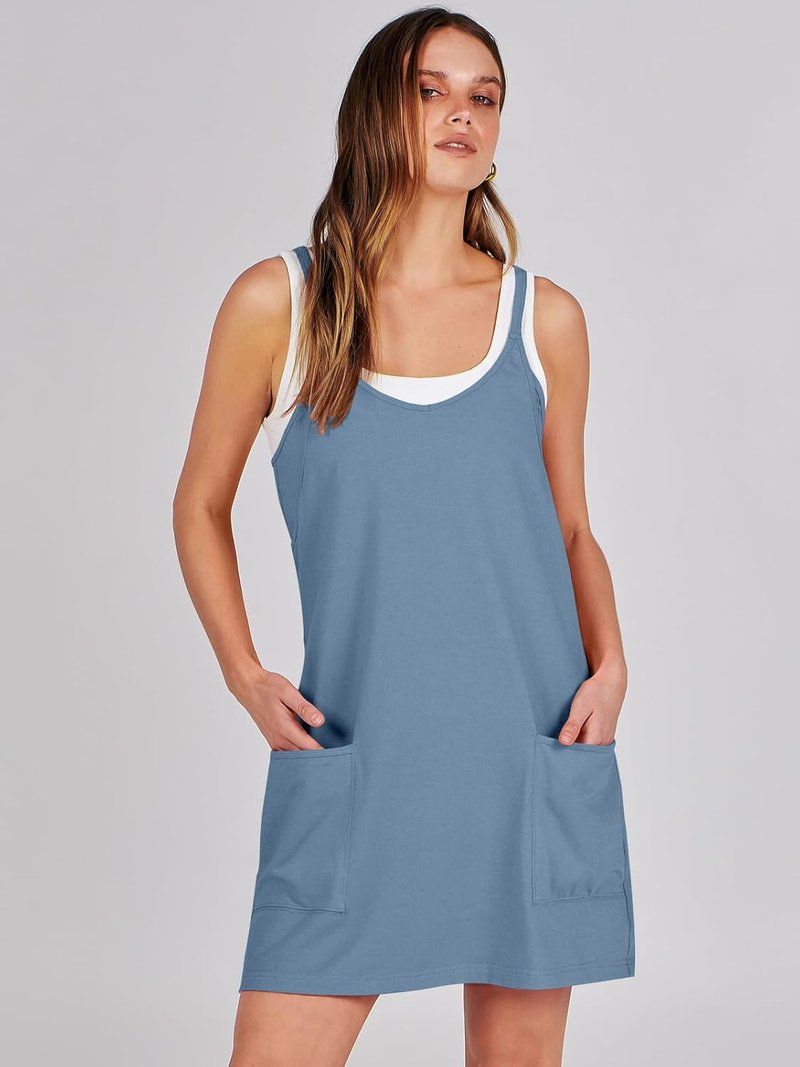 Women’s Athletic Tennis Dress - Summer Workout Mini Romper with Built-In Shorts | Perfect for Travel & Vacation