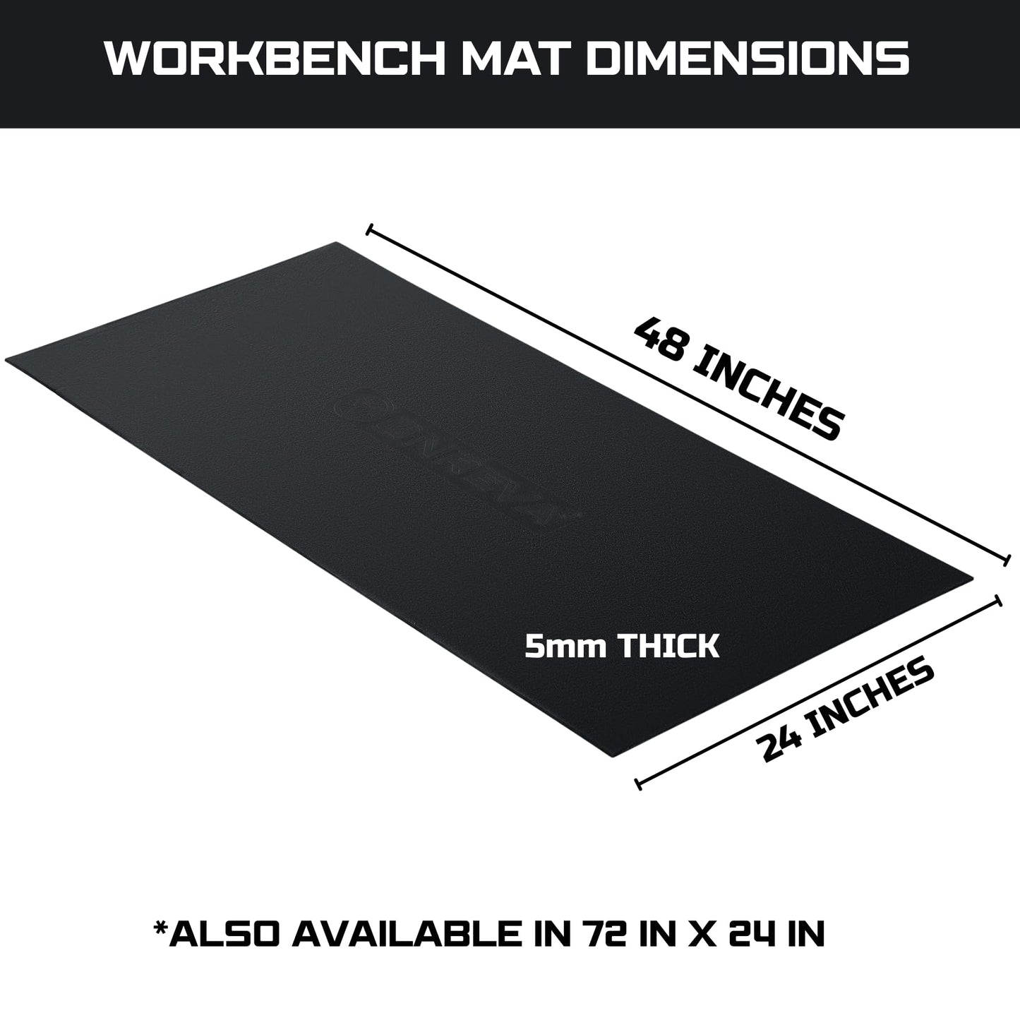 ONREVA Workbench Mat 24X48 Inches, EVA Work Mat, Protect Your Work Bench Top, Heavy Duty Pad for Tool Box Top, Table, Tool Station, Rolling Cabinet Cart Cover Liner Matt, 48"X24" 5mm Thick