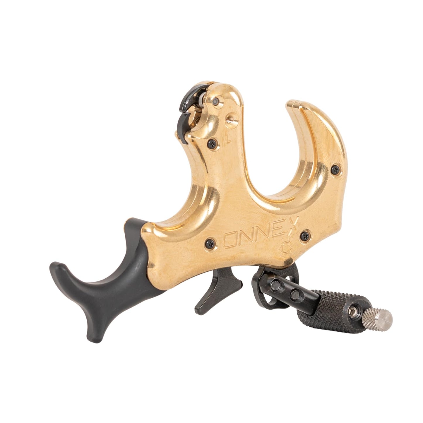 Stan OnneX Clicker Thumb Bow Release Aid for Archery & Hunting - Adjustable, DLC-Coated Resistant Internals, Smooth Action, Click-Feedback System, Modular 3 or 4 Finger Fit, Heavy Metal, Large