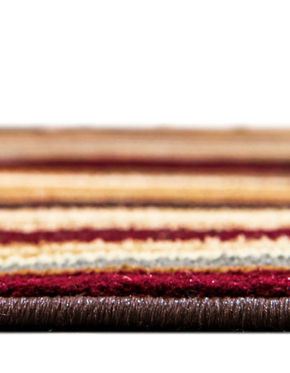 Unique Loom Barista Collection Area Rug - Icatu (4' 1" x 6' 1" Oval, Beige/Brown)