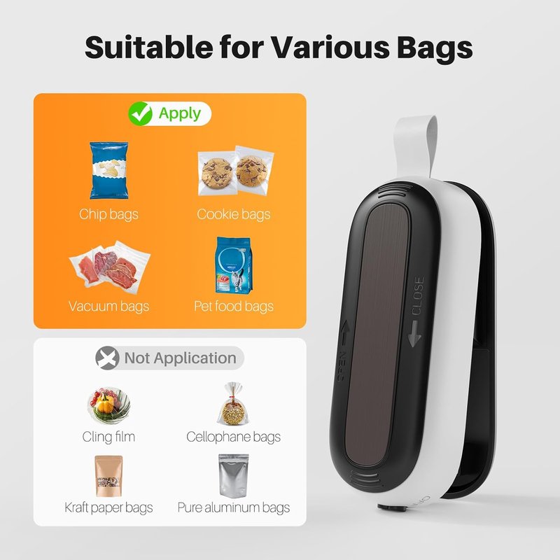 Mini Bag Sealer - 2 in 1 Heat Seal & Cutter | Portable Handheld Food Storage Tool for Snacks & Candies