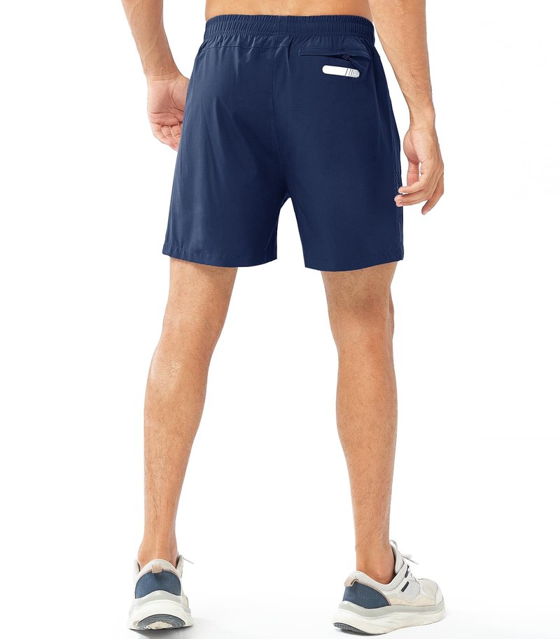 NORTHYARD Men's Athletic Running Shorts Gym Workout 7"/9"/5" Quick Dry Lightweight Sports Basketball Tennis 3 Zipper Pockets DARKBLUE-5inch 2XL