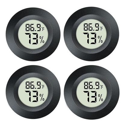 2 Pack Hygrometer Thermometer Digital Humidity Meter Indoor/Outdoor Humidity Monitor Reptile Thermo-Hygrometer for Greenhouse Humidors Terrarium Jars, Fahrenheit (℉) /Celsius(℃) (2)