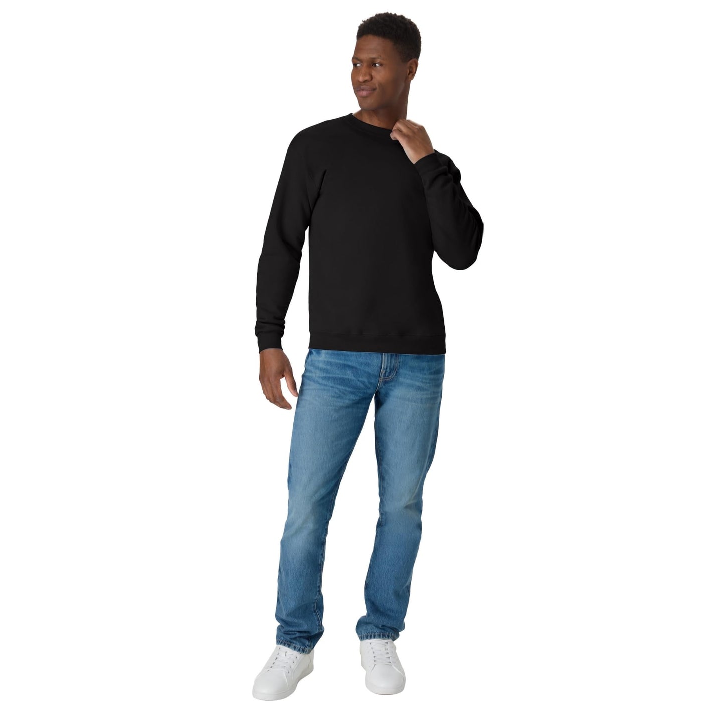 Hanes Men's EcoSmart Sweatshirt, Black, Large