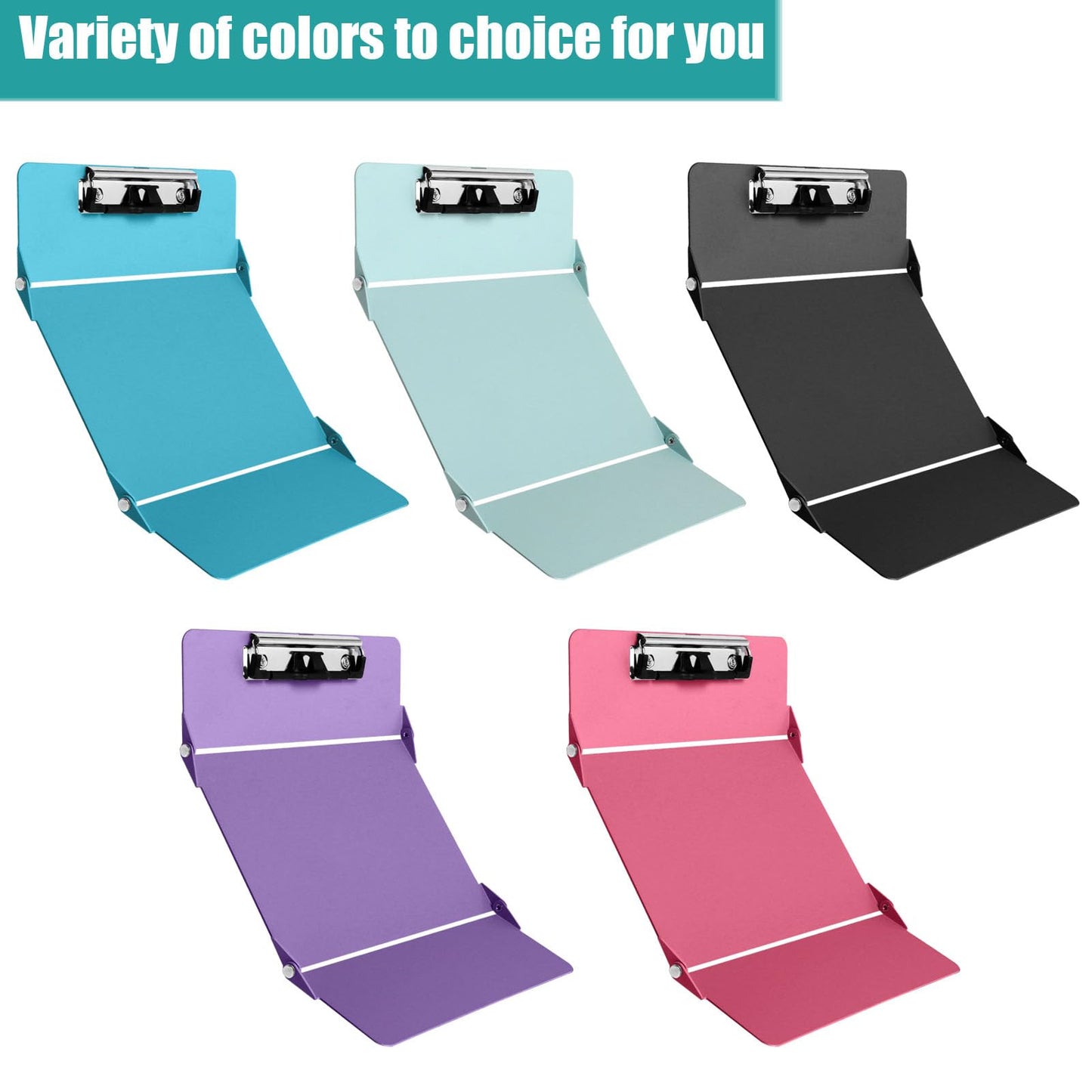 Nursing Clipboard Foldable,Nurse Clipboard 3 Layers Aluminum w/Nursing Medical Edition Cheat Charts, Foldable Nursing Clipboard w/Low Profile Clip,Pocket Clipboard for Students/Nurses/Doctors,Mint