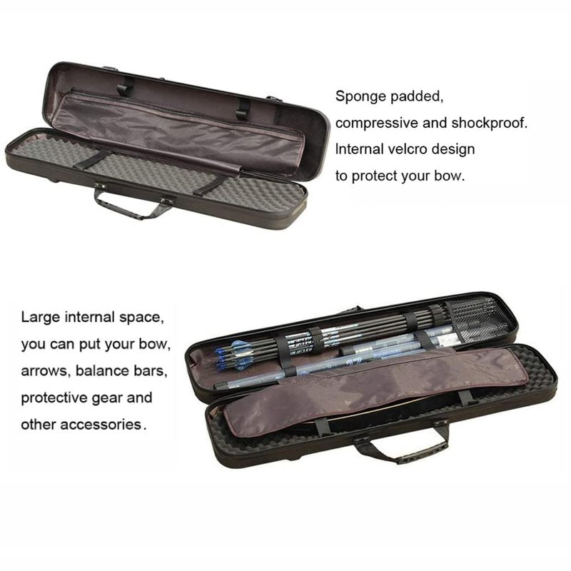 tonchean Takedown Recurve Bow Case - ABS Hard Shell, Lightweight Travel Case for Long Bow, Hunting and Shooting Practice