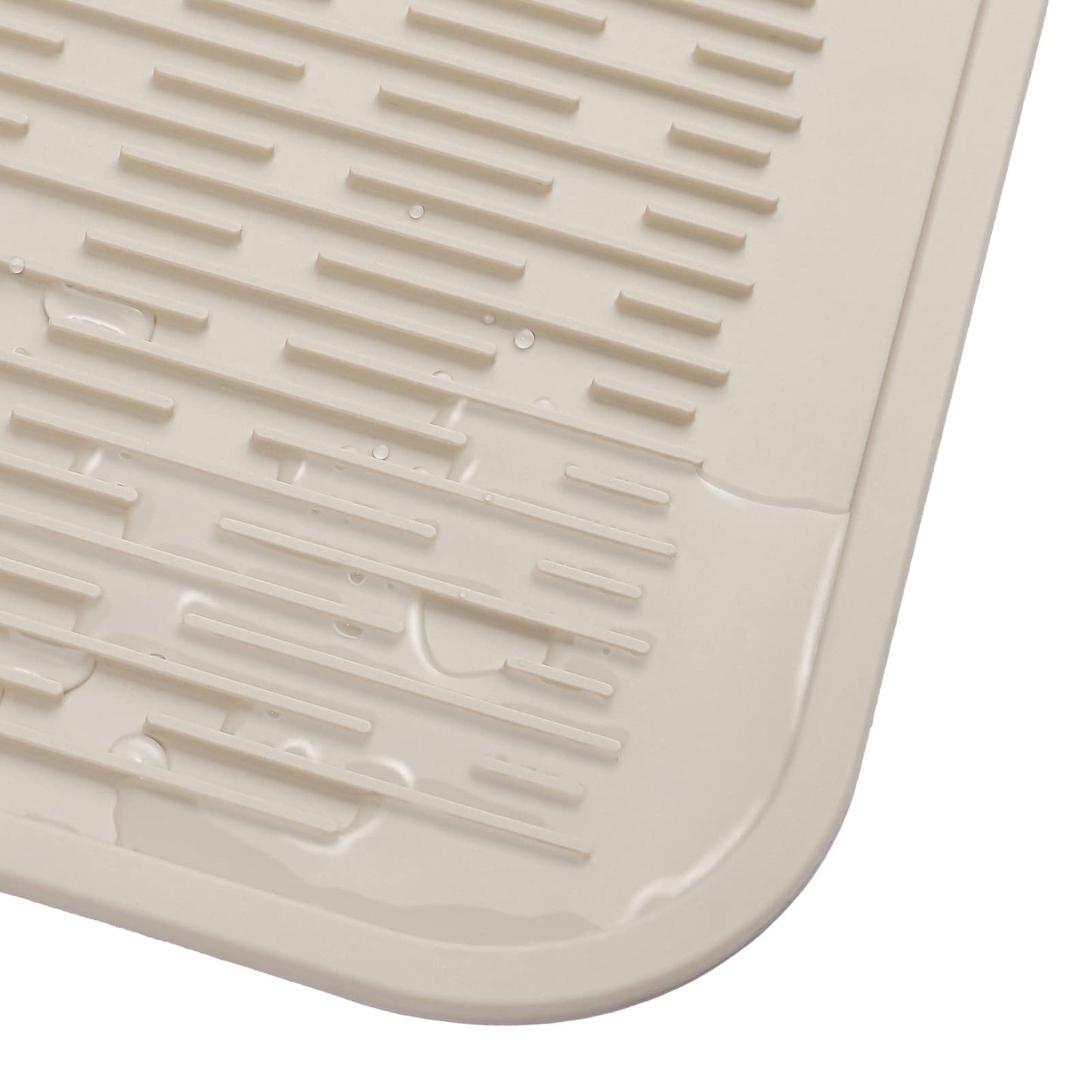 MicoYang Silicone Dish Drying Mat for Multiple Usage,Easy clean,Eco-friendly,Heat-resistant Silicone Mat for Kitchen Counter or Sink,Refrigerator or Drawer Liner Tapioca 2XL 24 inches x 18 inches