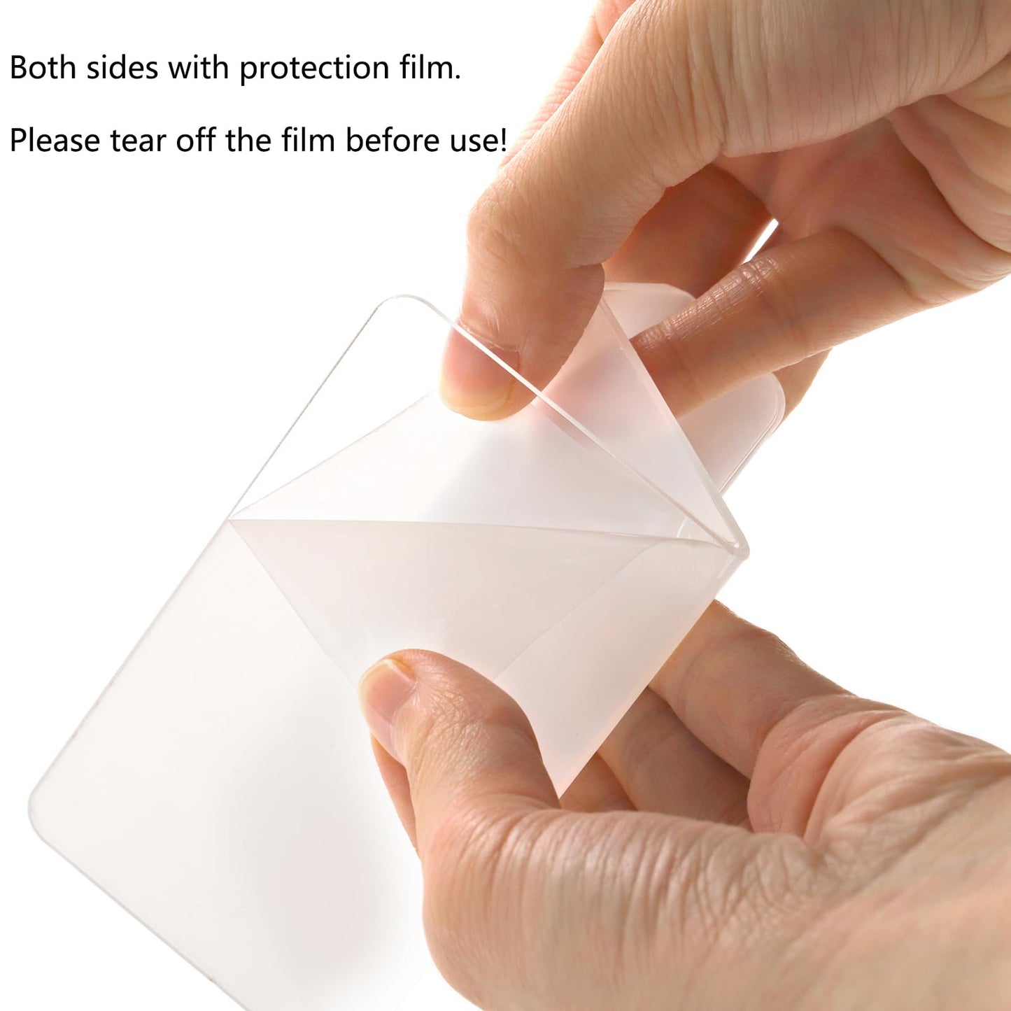 Hedume 12 Pack Business Card Holder for Desk, Office Acrylic Business Card Table Top Display Holders, Clear Name Card Holder Stand, Capacity: 50 Cards