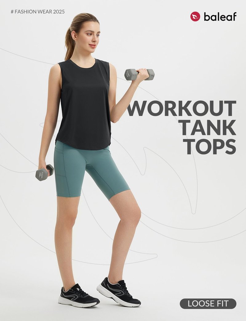 baleaf Women's Sleeveless Workout Tops Athletic Racerback Tank Top High Neck Yoga Running Shirts Loose Fit Gym Tennis Black XL