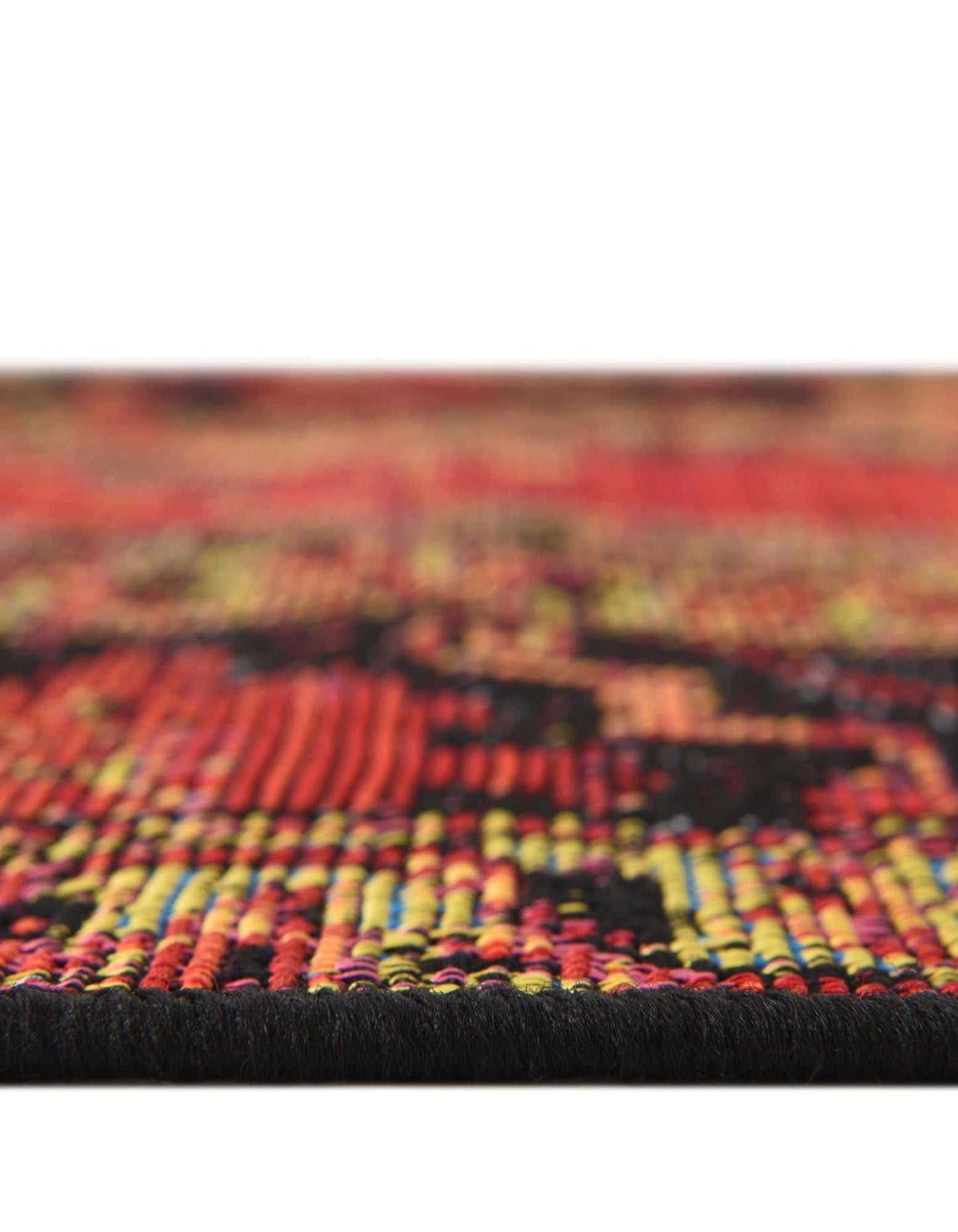 Unique Loom Outdoor Tribal Collection Area Rug - Quepos (4' 1" Round, Multi/ Black)