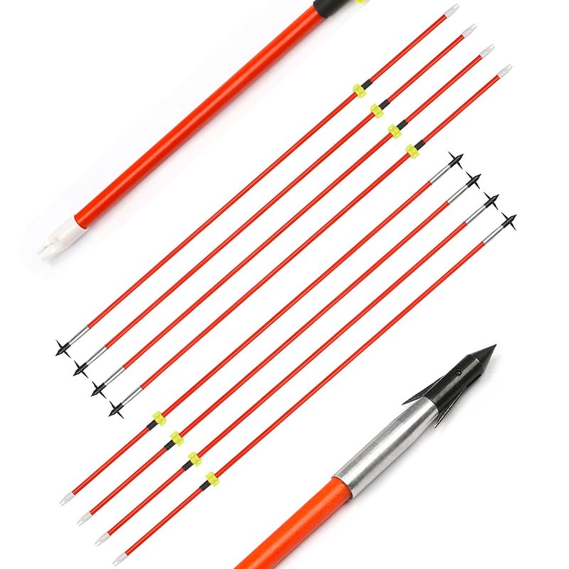 Bow Fishing Reel Kit with Arrows, Bowfishing Tool Accessories, Safety Slides for Compound & Recurve Bows (Orange)