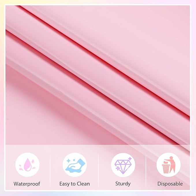 12 Packs Pastel Rainbow Tablecloths Pastel Color Disposable Plastic Table Cloth 54 x 108 Inch Waterproof Table Covers for Ice Cream Party Baby Shower Wedding Baby Birthday Parties Decorations