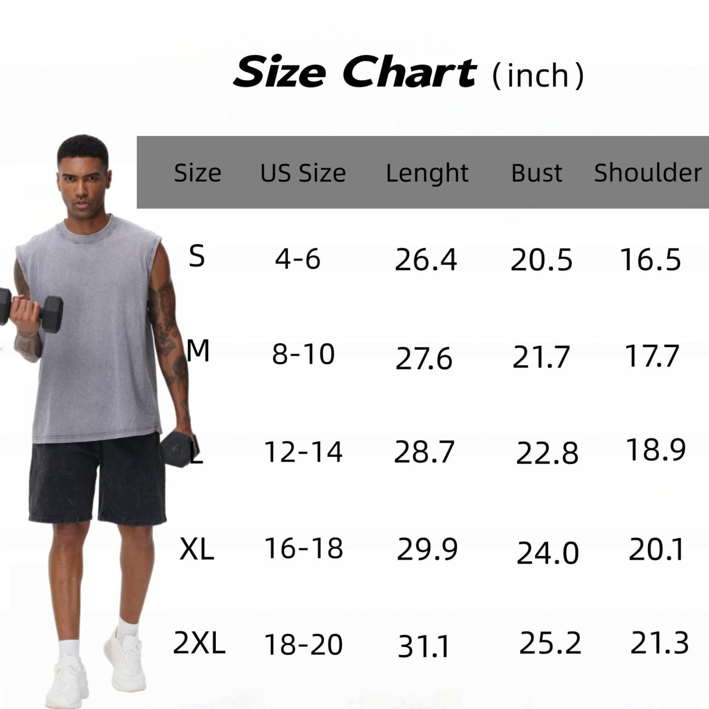 Mens Workout Tank Tops Sleeveless Tee Shirts Men Muscle Shirt Gym Acid Wash T Shirts Running Beach Loose Fit Tee(BU,XL) Blue