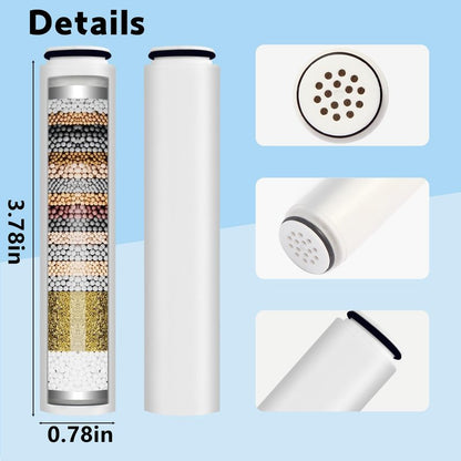 4 Pack Replacement Filters Compatible With Cobbe® Handheld Shower Head,Water Filter For Water Softening,Removes Chlorine(White)