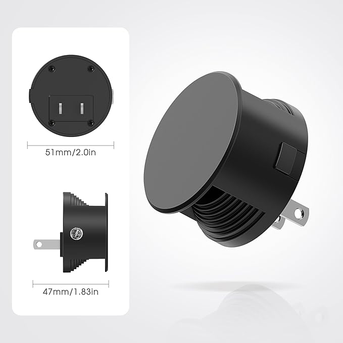 Night Lights Plug into Wall [2 Pack], Dusk to Dawn Sensor Nightlight, Brightness Adjustable, 5000K Daylight White, Dimmable Plug in Night Light for Bedroom, Hallway, Stairs, Kitchen