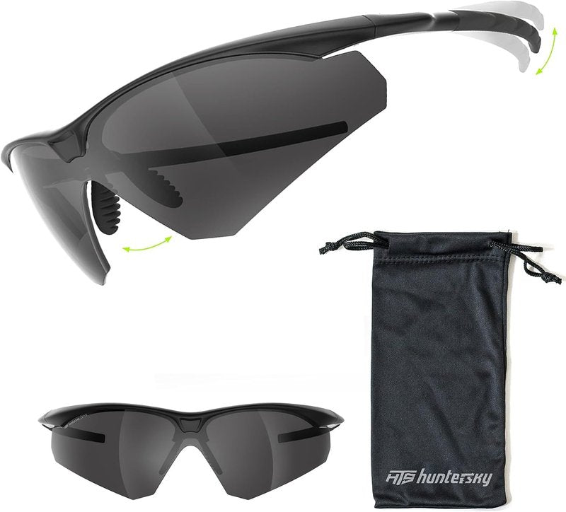 HTS Huntersky Tactical Shooting Safety Glasses - Anti-Fog ANSI Z87.1 Ballistic Eye Protection for Hunting & Airsoft