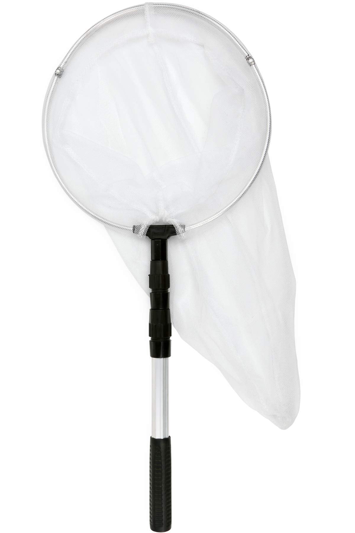 Insect and Butterfly Net with 12" Ring, 24" Net Depth, Handle Extends to 36 Inches