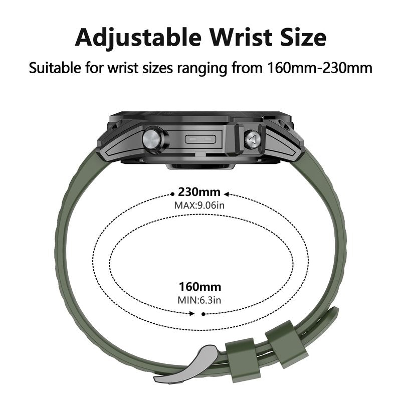 Silicone Band for Garmin Enduro 3 2/Fenix 8 pro/tactix 8 AMOLED 51mm/Fenix 7X/6X pro sapphire solar/5X plus, 26mm Quickfit Sprot Watch Strap Replacement for Descent Mk2i/3i/epix Pro/quatix 8 51mm