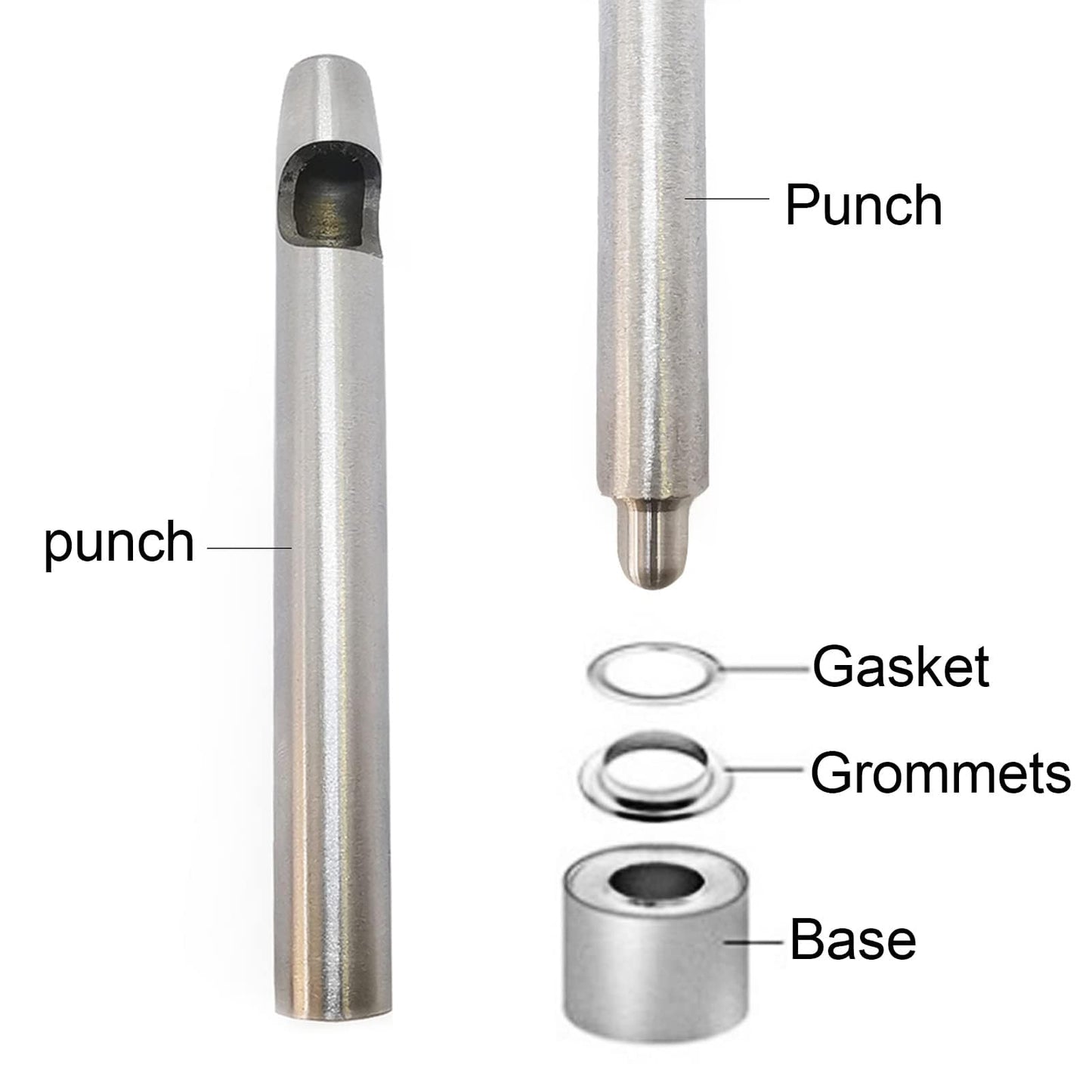 Mini Grommets, 2mm Plated Copper Metal Grommet Kit Eyelet Washers Fastener Set with Plastic Storage Box for Clothes Shoes Bag Paper Leather Crafts DIY Projects