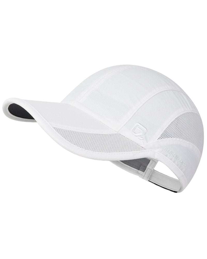 GADIEMKENSD Outdoor Running Hat Men Cooling Golf Hat Women Baseball Cap Quick Dry Breathable Mesh UPF50+ Sun Cap Trucker Dad Hats for Tennis Summer Beach Pickleball Plain White M/L 7-7 1/2