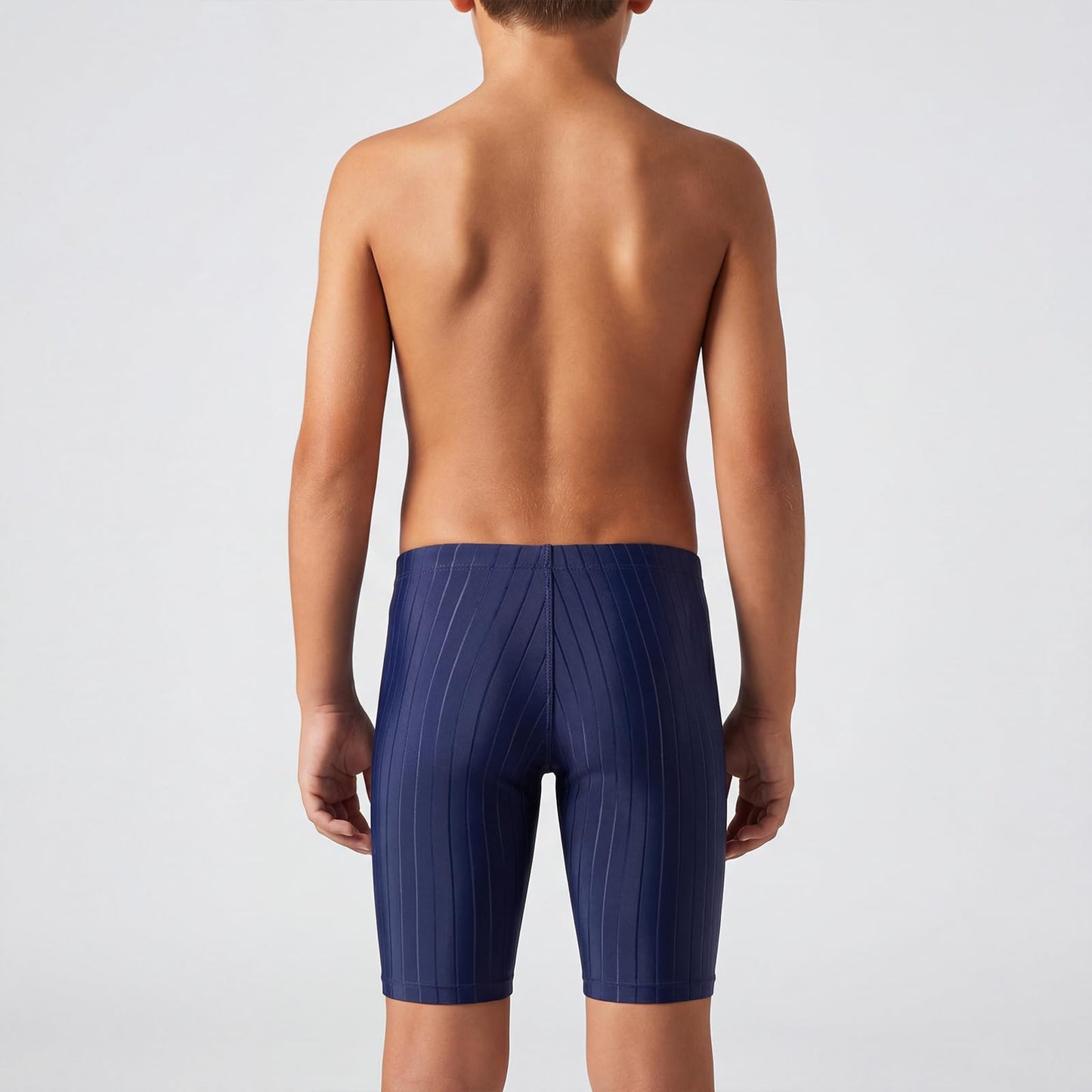 MY KILOMETRE Boys' Jammer Swimsuit with Drawstring Training Swimwear for Kids Endurance Boys Youth Swim Shorts Kids Swimsuit Navy