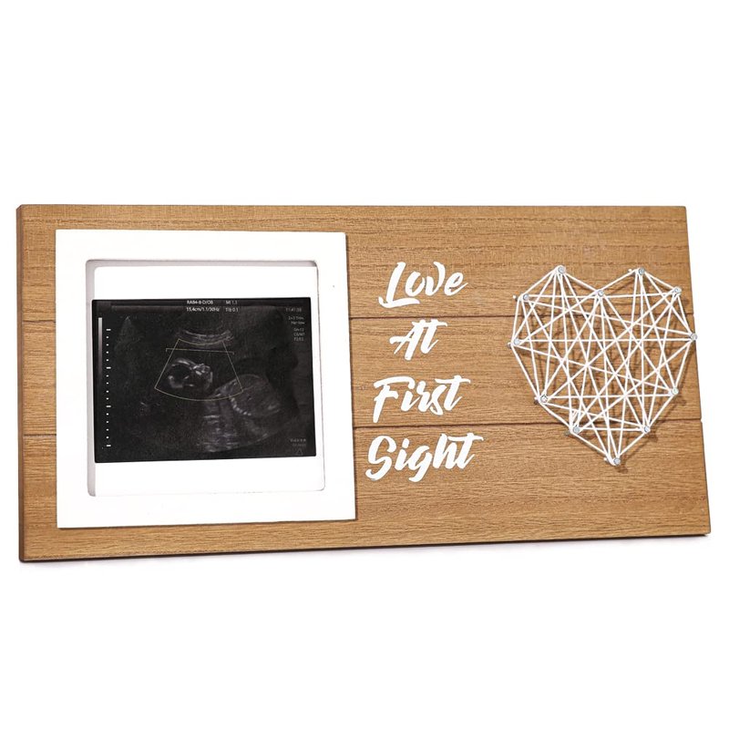 Zmiky Sonogram Picture Frame - Ultrasound Picture Frame,Love At First Sight Sonogram Frame Expecting Baby To Be Unique Gifts Pregnancy Announcement Sonogram Photo Frame Gender Reveal Decor