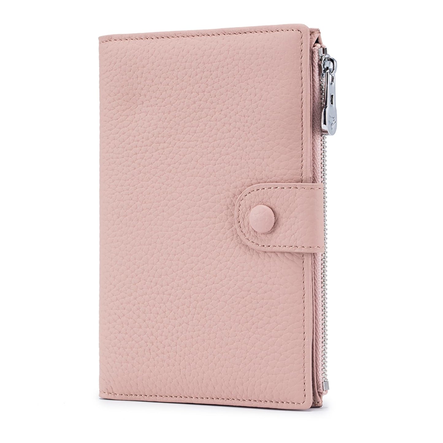 Genuine Leather RFID Blocking Passport Holder Wallet, Multi-Functional Travel Document Organizer with SIM Card Slots (Pink)
