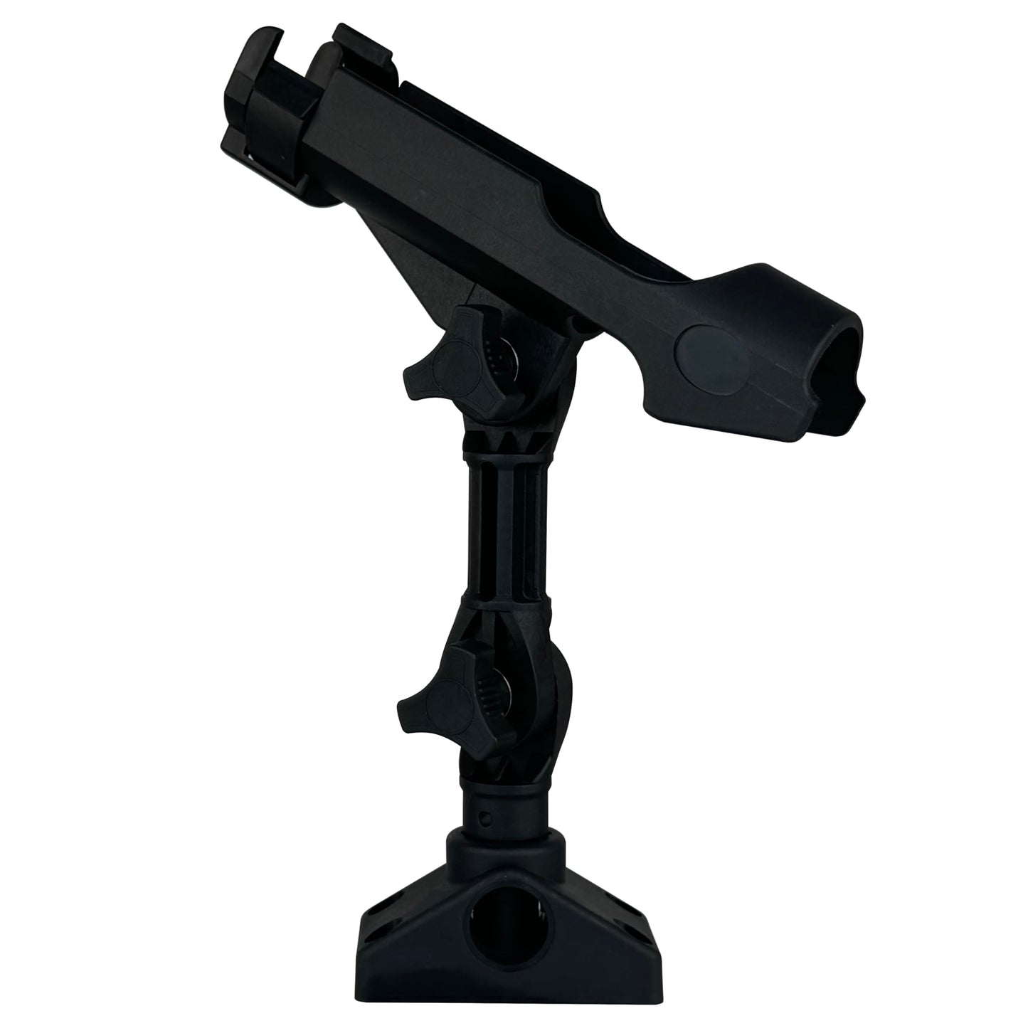 HiUmi 2 Pack Baitcaster/Spinning Rod Holder with Side Deck Mount (Extender Holder + Mount)