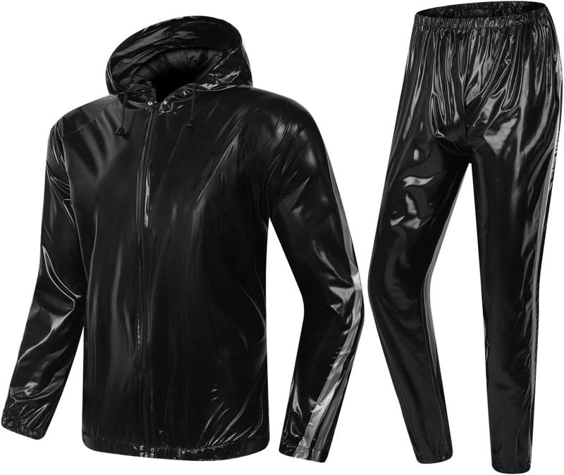Weight Loss Sauna Suit - Heavy Duty Full-Zip Fitness Sweat Suit for Men & Women | Anti-Rip, Hooded Design