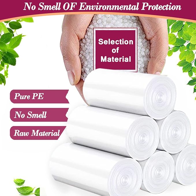 4 Gallon 180pcs Small Clear Trash Bags Strong Clear Garbage Bags, Bathroom