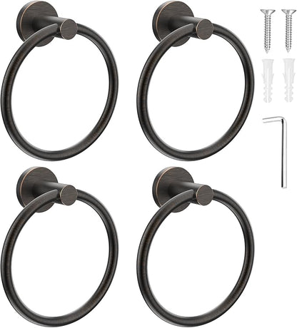 SetSail Towel Holder for Bathroom Wall Screw-in Towel Ring Stainless Steel Hand