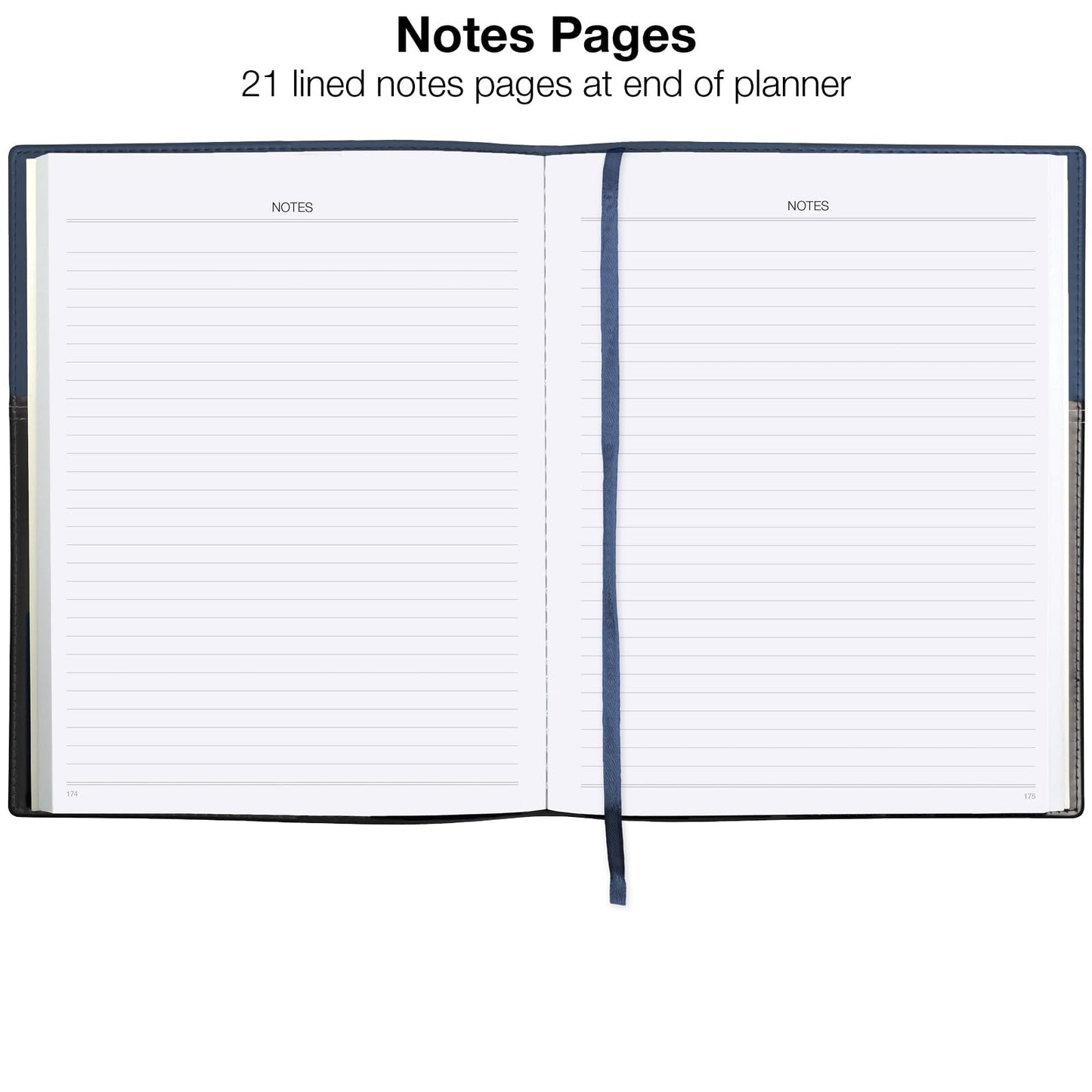2026 Planner Calendar, 8"x10" : Includes 14 Months (November 2025 - December 2026) / 2026 Weekly Planner/Weekly Agenda/Monthly Calendar Organizer (Navy/Black)