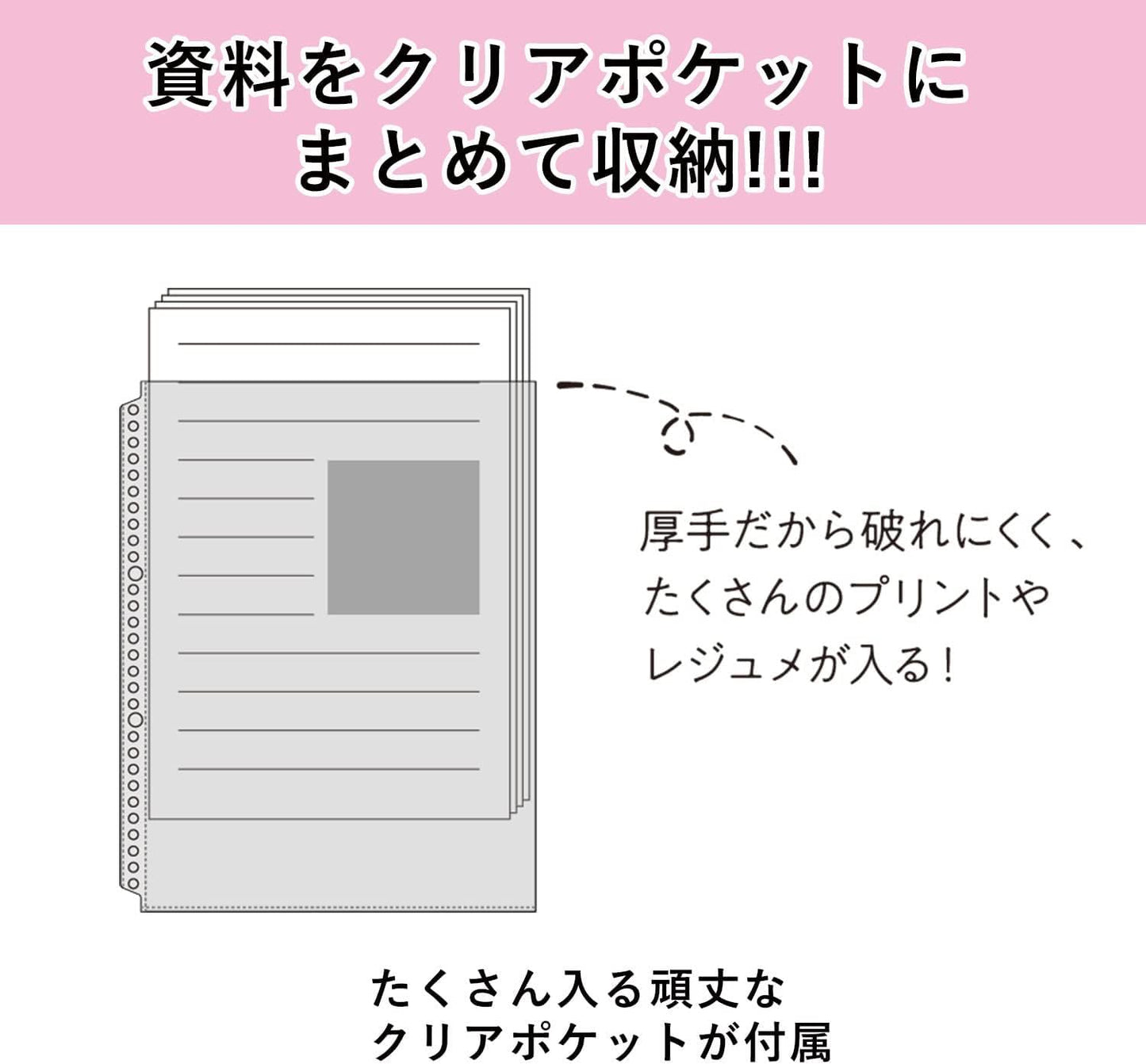 Maruman Session 26‑Ring Binder with Flexible Translucent Cover, B5 Size, 7.17" x 10.12", Includes 5 Erasable Tabbed Dividers and Storage Pocket, Holds up to 120 Sheets, Lemon Soda, Made in Japan