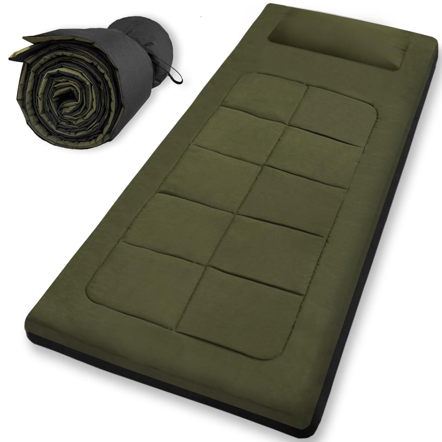 WUENLux Floor Mattress 80 x 36 Inches XXL Portable Foam Sleeping Pad Comfortable Non-Slip Foldable Camping Mattress Lightweight Easy to Storage for Home Outdoor Tent Guest Bed Living Room