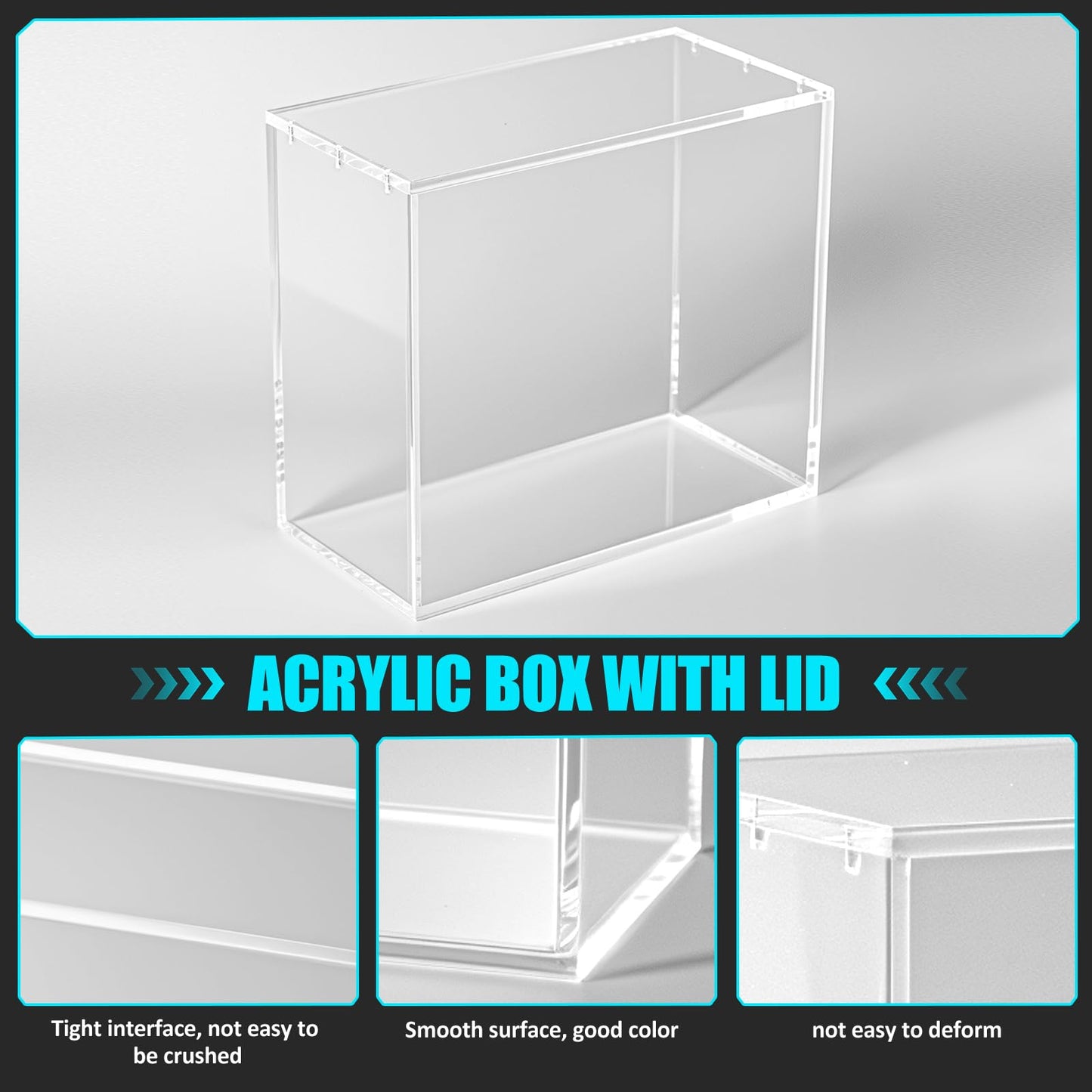 ETB Protector case, Elite Trainer Box 8mm+5mm Ultra Thick Stackable Acrylic Protector with Strong Magnets - Compatible with Elite Trainer Boxes