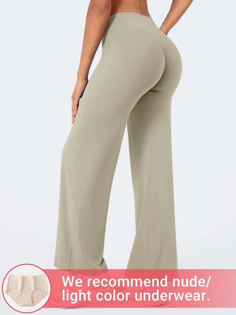 YEOREO Workout Leggings Womens No Front Seam Straight Leggings 29" High Waist Buttery Eddiy Gym Yoga Pants Light Sand XL