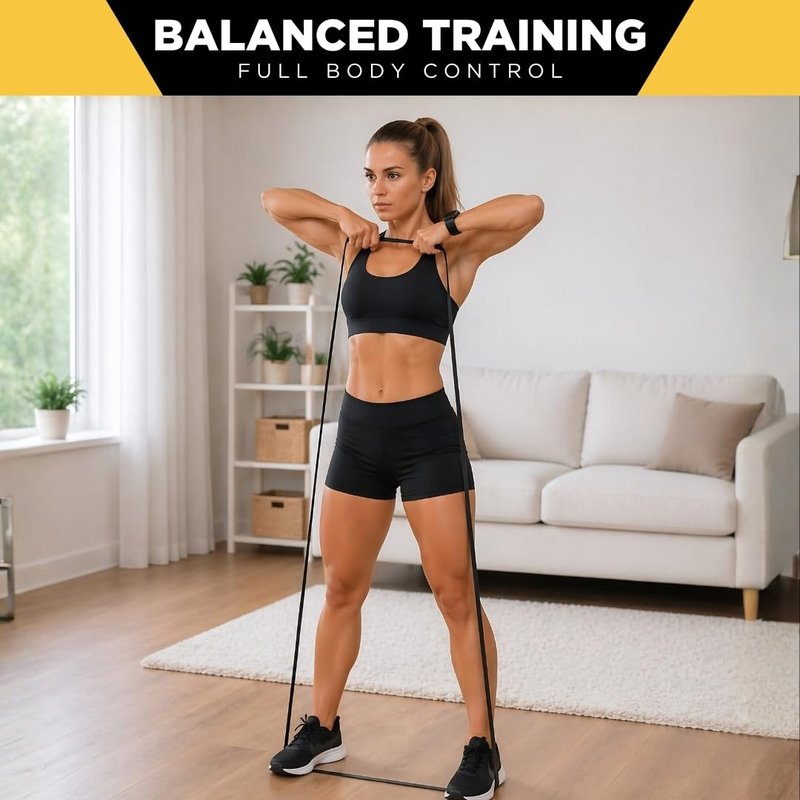Fit Active Sports Resistance, Workout, Exercise Bands for Home, Gym, Stretching, Strength Training, Weightlifting, Pull Up Assist - Indoor and Outdoor Use (Black - 10 to 65 Pounds (3/4" * 4.5mm))