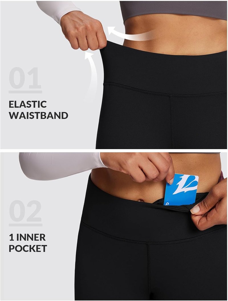 Baleaf Women's Fleece Lined Winter Leggings - Thermal Warmth & 1 Pocket | Cold Weather Gear