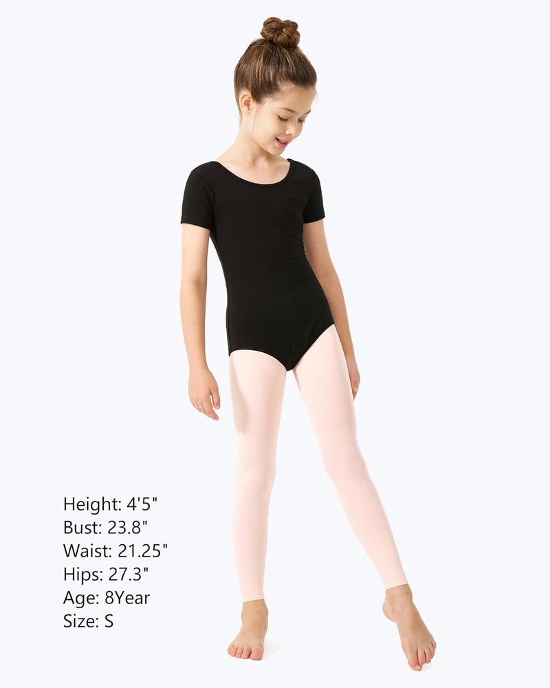 Ultra Soft Footless Dance Tights for Girls - Perfect for Ballet, Gymnastics & School | Toddler to Big Kid Sizes