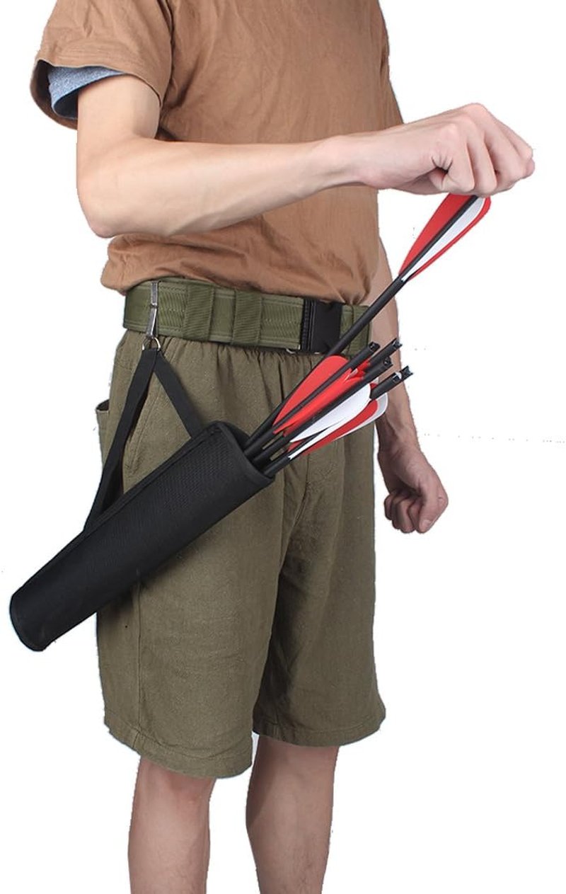 Archery Crossbow Bolts Quiver - Durable Waist Carry Bag for 18" 20" 22" Arrows