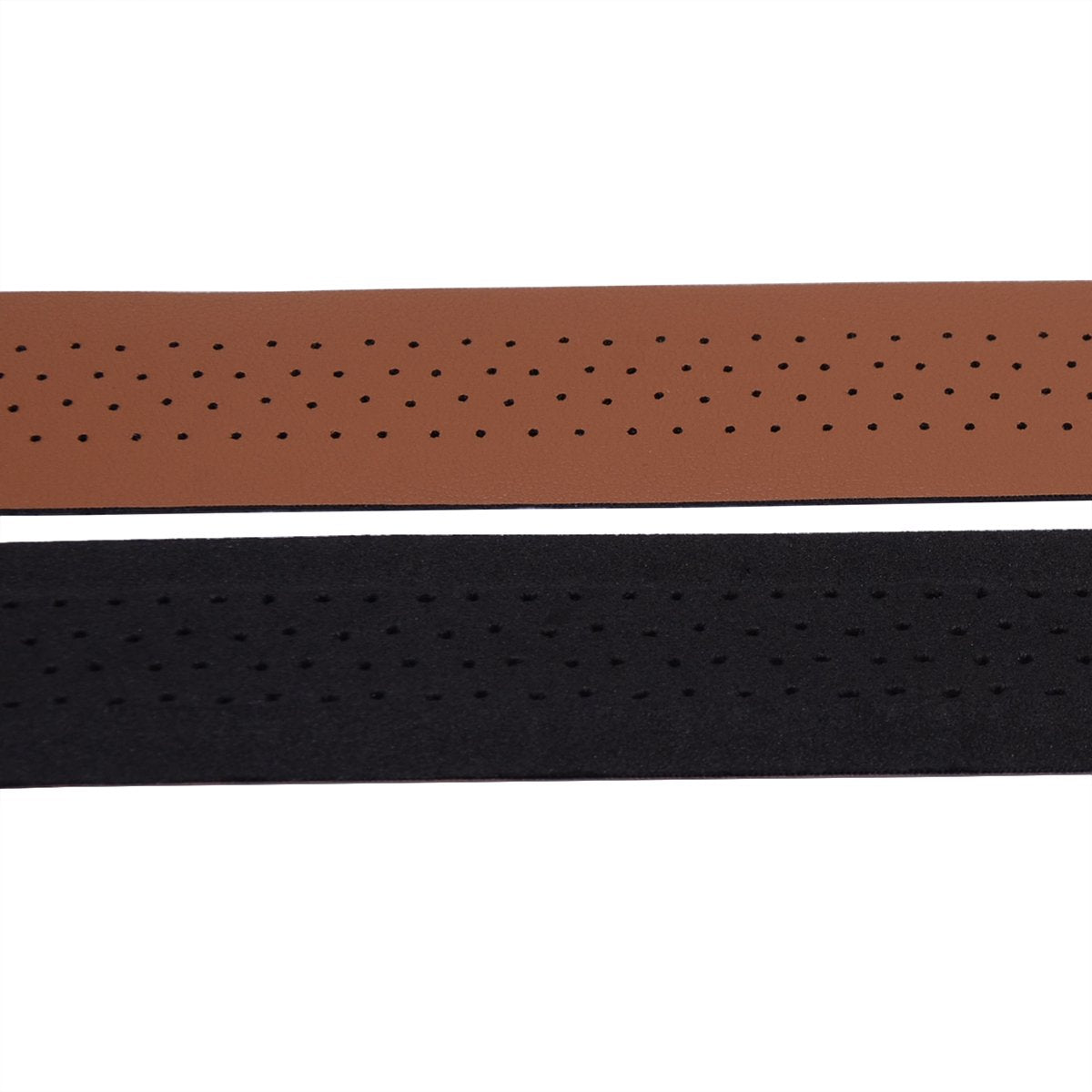 KINGOU Brown Synthetic Leather Road Bike Handlebar Tape Bicycle Bar Tapes - 2PCS Per Set