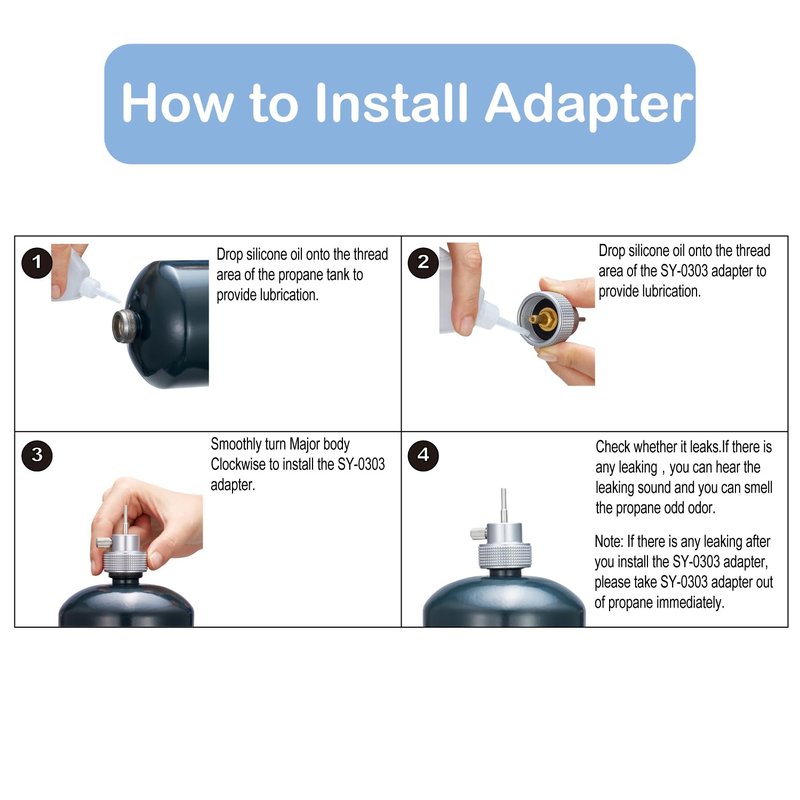 SOOYEAH Propane Refill Adapter with Silicone Oil Port,Airsoft Propane Fill Adapter for Green Gas