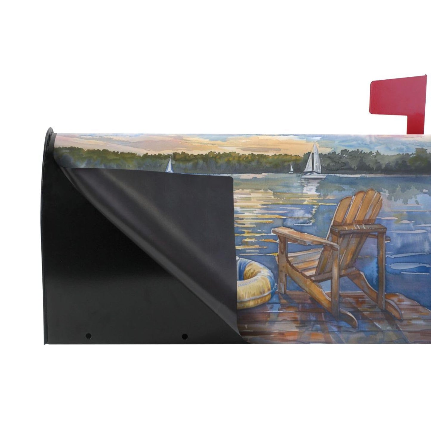 ALAZA Waterfront Retreat Nautical Magnetic Mailbox Cover MailWraps Garden Yard Home Decor for Outside Standard Size-18"x 20.8"…