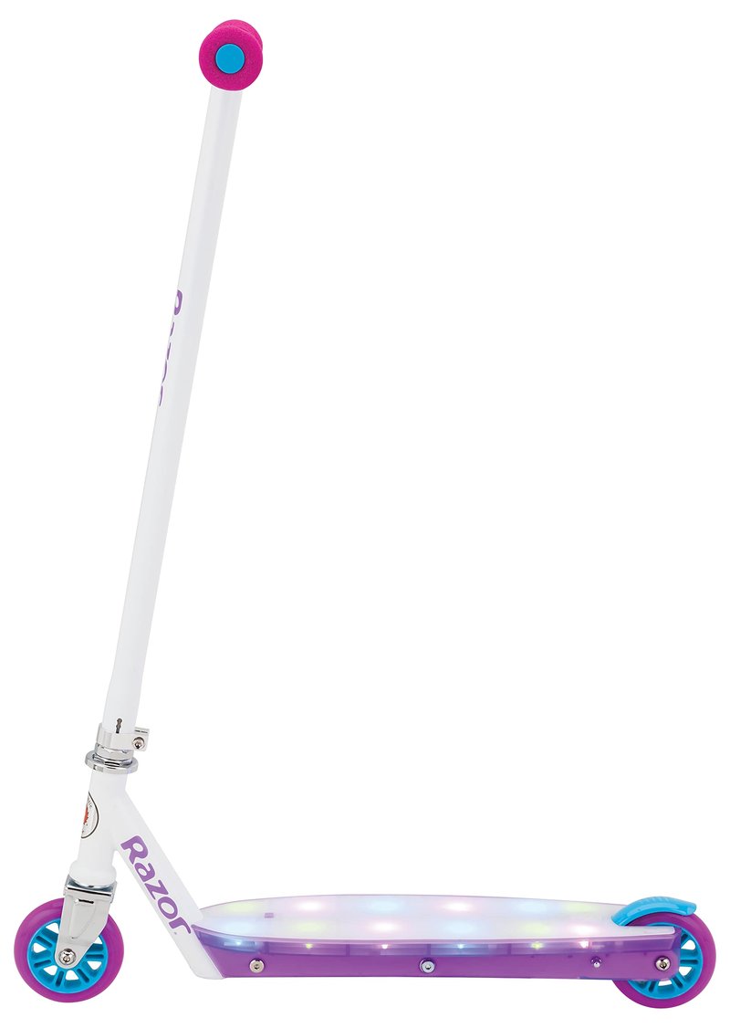 Razor Party Pop Kick Scooter - Multi-Color LED Light-Up Deck, Lightweight Steel Frame, for Kids Ages 6 and Up