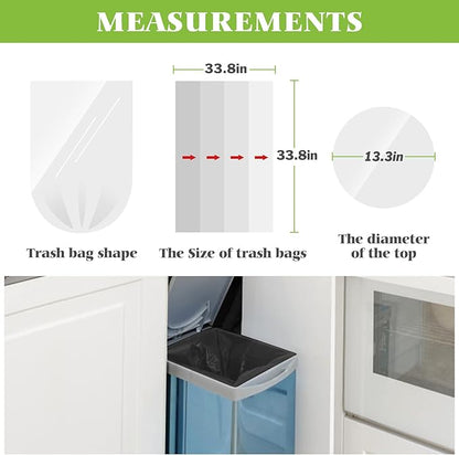 Teivio Trash Bags, 5 Gallon, for Bathroom, Industrial, Commercial, Janitorial