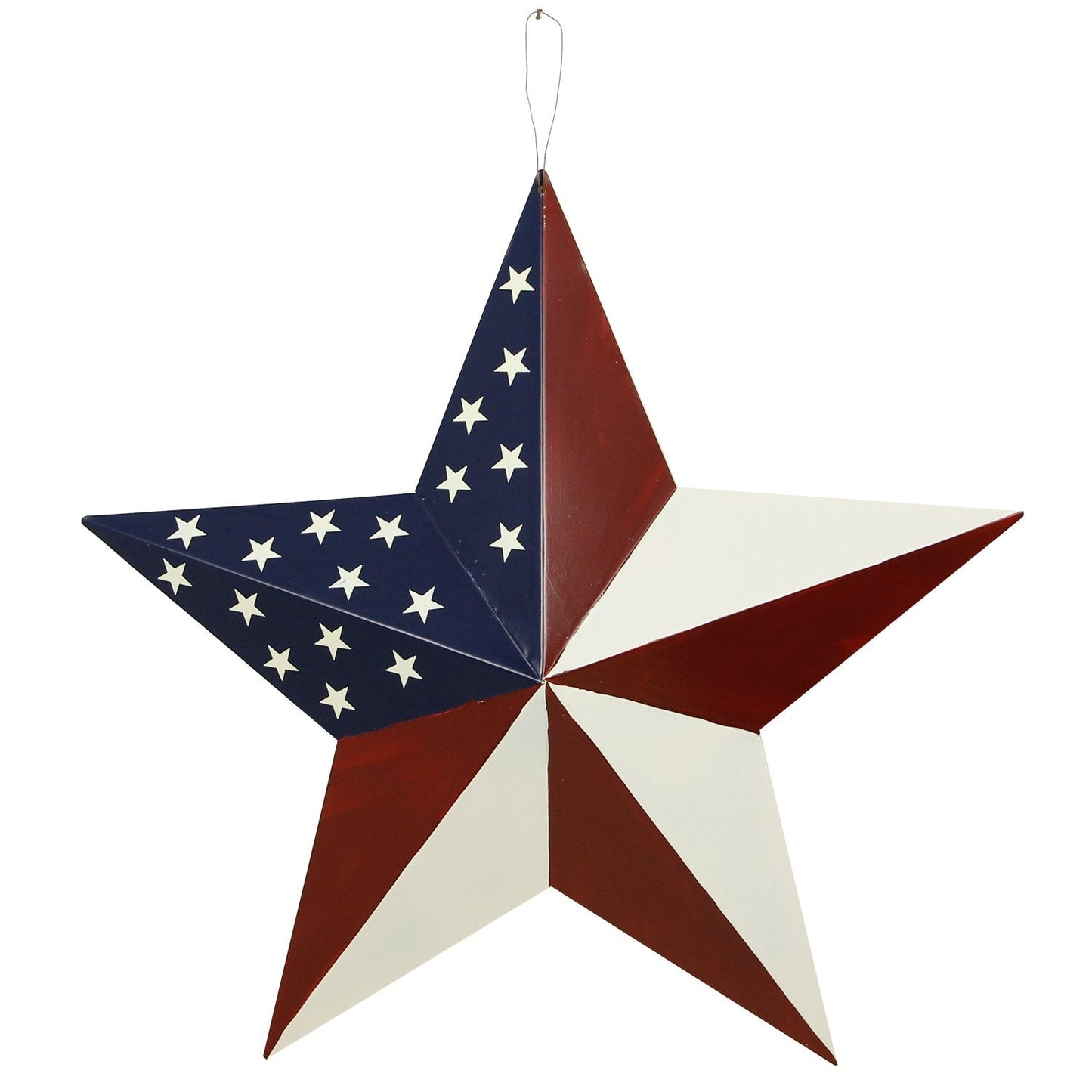 Patriotic Barn Star Metal Wall Decor Indoor Outdoor Wall Hanging Primitive Decor Star Ornament 4th of July Decoration