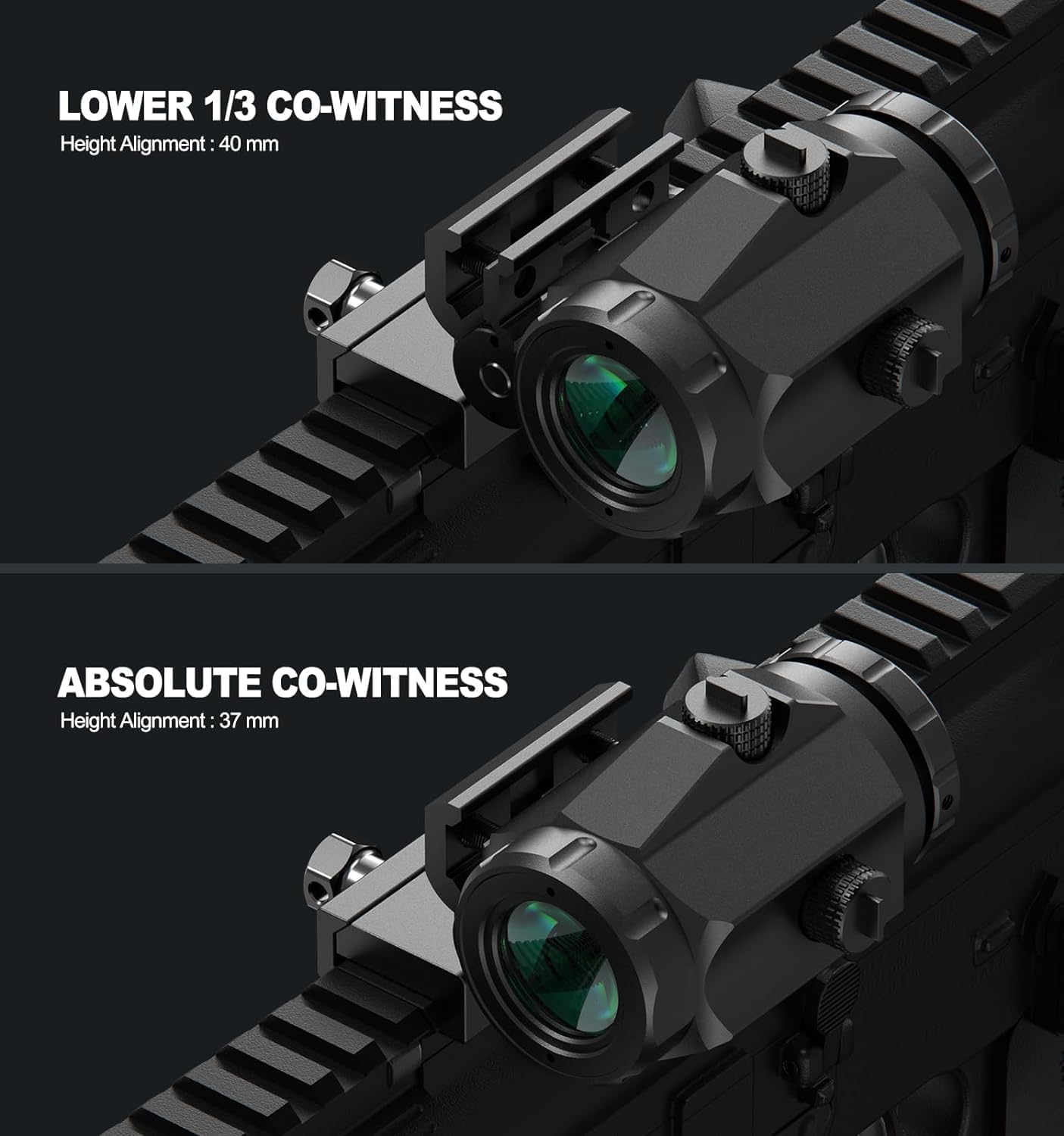 Feyachi RS-30 Red Dot Sight with M40 3X Magnifier Combo Kit, Multiple Reticle System Red Dot Sight & Magnifier Built-in Flip Mount Combo